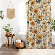 Vintage Gedroogde Wilde Bloem Crème Oranje Bruin