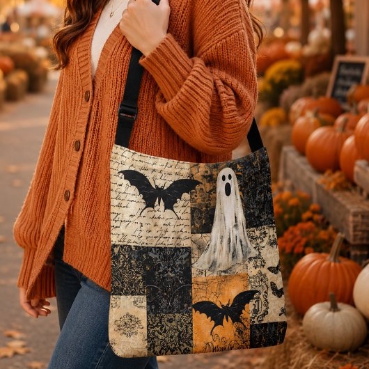 Vintage Geest Halloween Collage Gotische Tas