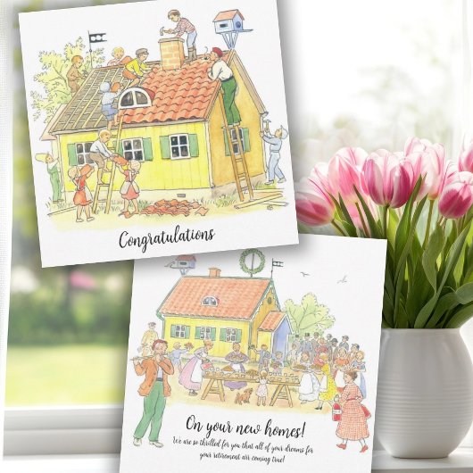 Vintage Gefeliciteerd met je nieuwe thuis