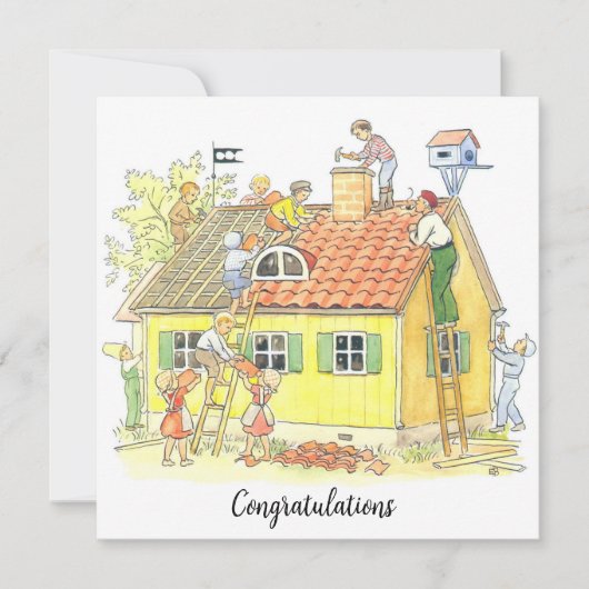 Vintage Gefeliciteerd met je nieuwe thuis (Voorkant)