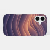 Vintage Gegolfde Nevel iPhone 16 Hoesje (Achterkant horizontaal)
