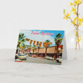 Vintage: Gegroet van Palm Springs Kaart (Gele Bloem)