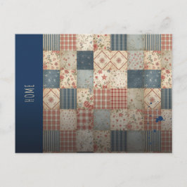 Vintage Geheugen Quilt Patchwork Cottagecore Ameri Feestdagenkaart