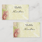 Vintage Geïnspireerd Bloemen Tafel Aantal Kaarten Plaatskaartje (Voorkant / Achterkant)