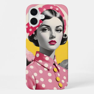 Vintage geïnspireerd portret van vrouw iPhone 16 plus hoesje