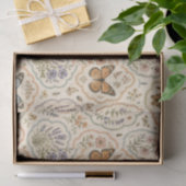 Vintage geïnspireerde gemengde botanicals & vlinde tissuepapier (Geschenk)