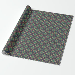 Vintage geïnspireerde stoffige turquoise en cranbe cadeaupapier