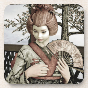 Vintage Geisha Bier Onderzetter