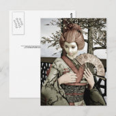 Vintage Geisha Briefkaart (Voorkant / Achterkant)