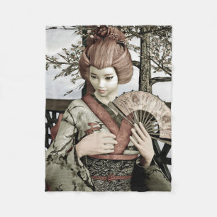 Vintage Geisha Fleece Deken