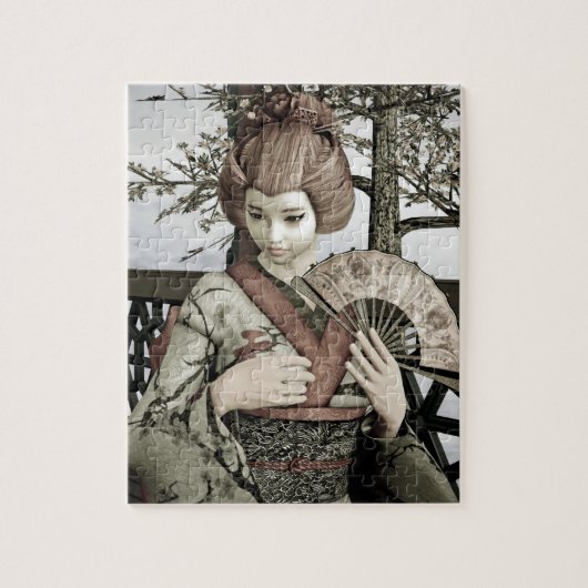 Vintage Geisha Legpuzzel (Verticaal)