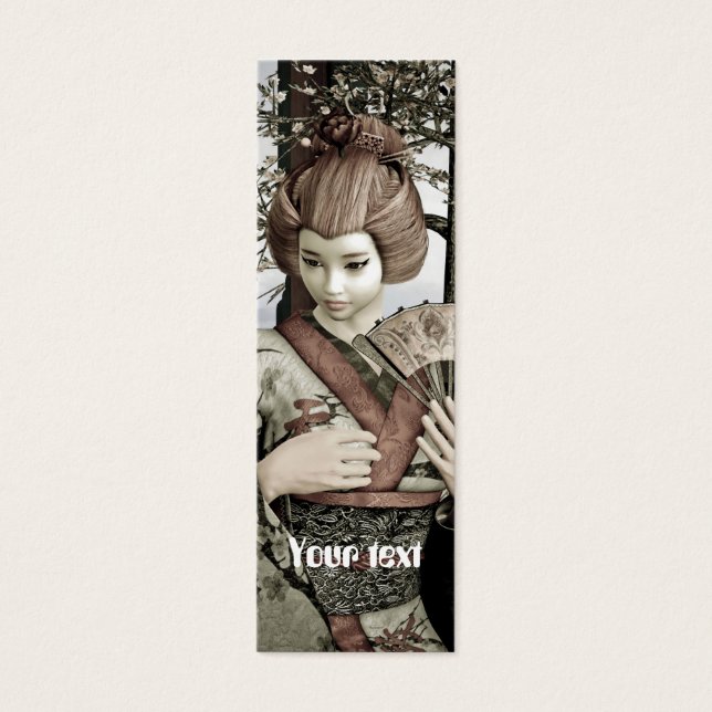 Vintage Geisha Mini Visitekaartjes (Voorkant)