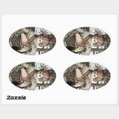 Vintage Geisha Ovale Sticker (Vel)