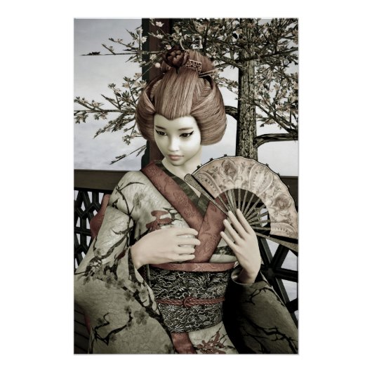 Vintage Geisha Perfect Poster (Voorkant)