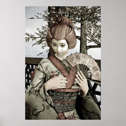 Vintage Geisha Poster (Voorkant)