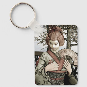 Vintage Geisha Sleutelhanger