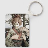 Vintage Geisha Sleutelhanger (Achterkant)