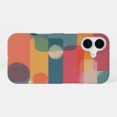 Vintage Gelaagde Geometrie iPhone 16 Hoesje (Achterkant horizontaal)