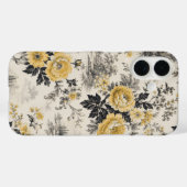 vintage gele bloemen Iphone 16 hoesje (Achterkant (horizontaal))