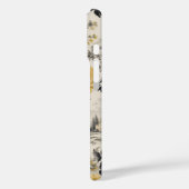 vintage gele bloemen Iphone 16 hoesje (Achterkant / Links)