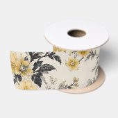 vintage gele bloemen lint (Spoel)