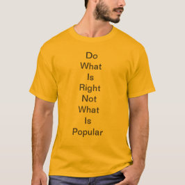 vintage gele/gouden woorden van wijsheid t-shirt