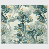 Vintage gele  lederen Plant Cadeaupapier (Vlak)