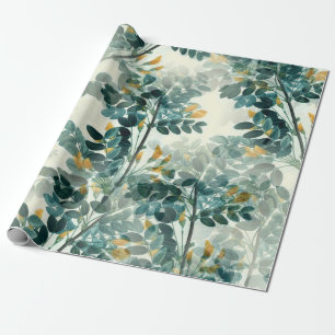 Vintage gele  lederen Plant Cadeaupapier