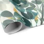 Vintage gele  lederen Plant Cadeaupapier (Rol Hoek)