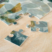 Vintage gele  lederen Plant Legpuzzel (Zijkant)