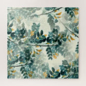 Vintage gele  lederen Plant Legpuzzel (Horizontaal)