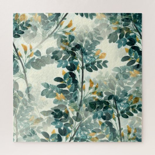 Vintage gele  lederen Plant Legpuzzel (Verticaal)