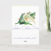 Vintage Gele narcis Sprites Feestdagen Kaart (Achterkant)