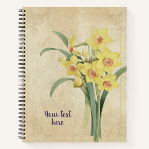Vintage Gele Narcissus Tazetta Notitieboek