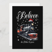 Vintage Geloof Kersttrein Kaart (Voorkant / Achterkant)