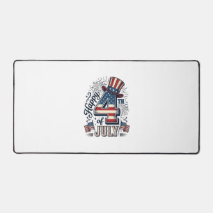 Vintage Gelukkig 4 juli Patriottische Hoed Vector  Bureaumat