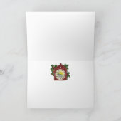 Vintage Gelukkig Nieuwjaar Feestdagen Kaart (Binnen)