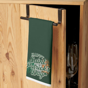 Vintage Gelukkig St. Patrick's Day Theedoek