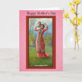 Vintage Gelukkige Moederdag Kaart (Gele Bloem)