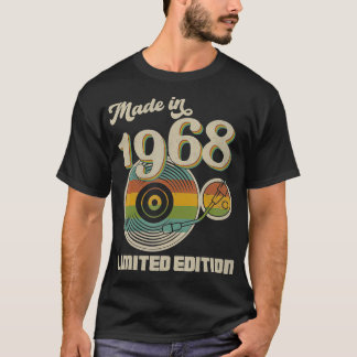 Vintage gemaakt in 1968 55e verjaardag 55 jaar gel t-shirt