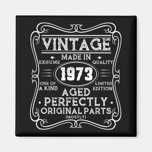 Vintage gemaakt in 1973 Retro Classic Magneet (Voorkant)