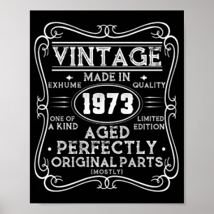 Vintage gemaakt in 1973 Retro Classic Poster
