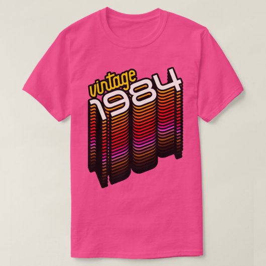Vintage gemaakt in 1984 Retro verjaardagsjaarcadea T-shirt (Design voorkant)
