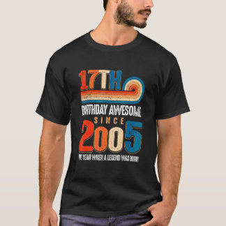 Vintage gemaakt in 2005 17e verjaardag De legende T-shirt