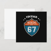 Vintage gemaakt in 67.1967 Birthday Gift Kaart (Voorkant / Achterkant)