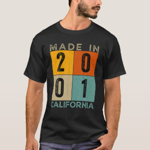 Vintage gemaakt in Californië in 2001, 20 jaar oud T-shirt