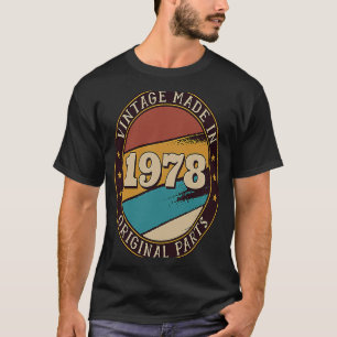 Vintage gemaakt in de jaren 70 Retro Verjaardag T-shirt