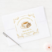 Vintage Gemberwortelthee Vierkante Label (Envelop)