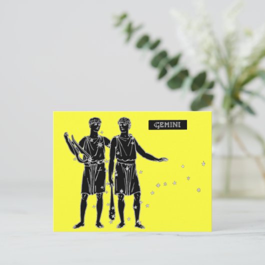 Vintage Gemini Briefkaart (Staand voorkant)