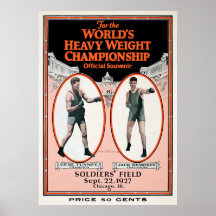 Vintage Gene Tunney versus Jack Dempsey Poster